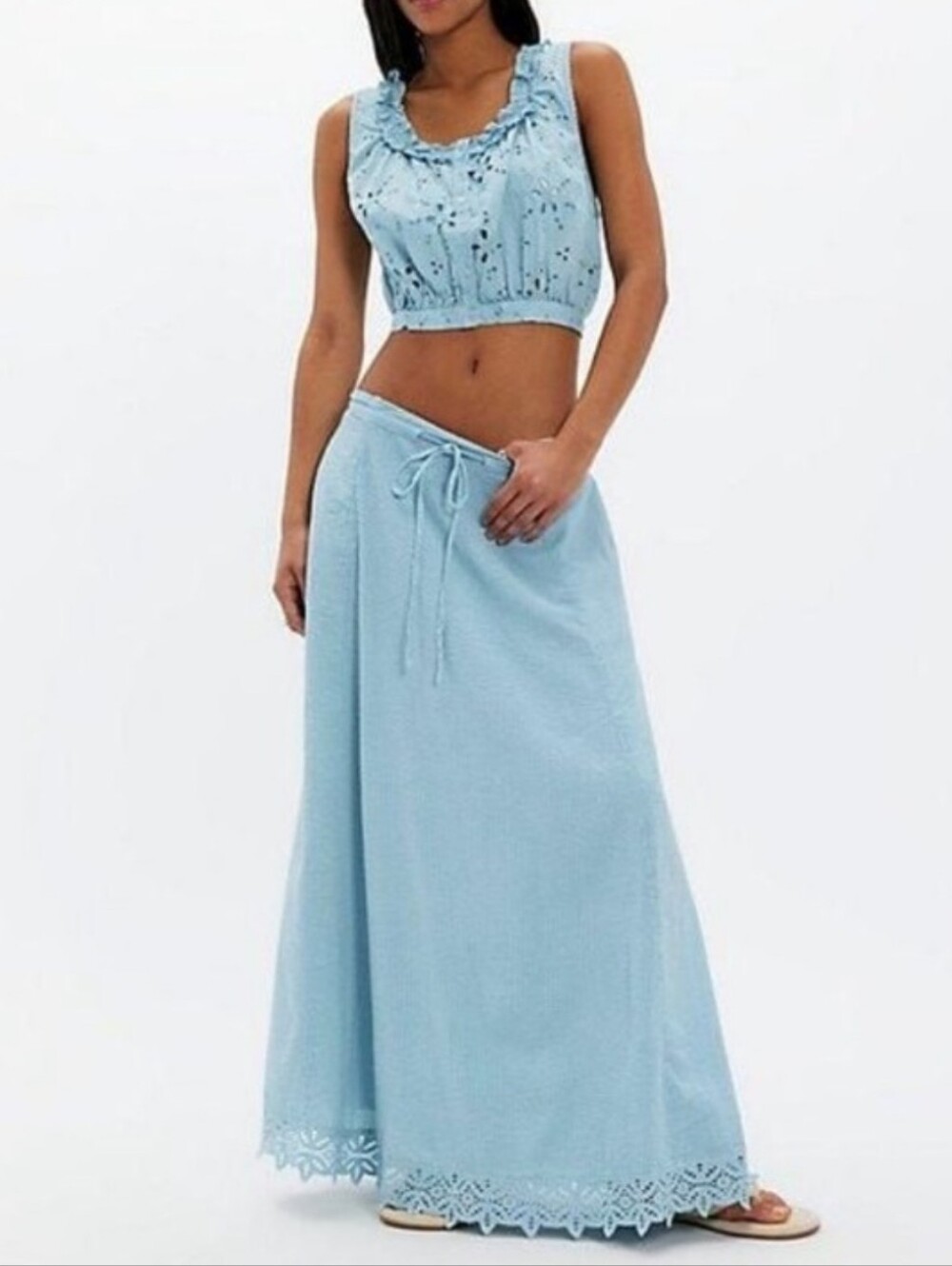 Free People Madelyn Cotton Maxi Skirt Set